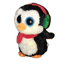 Ty Beanie Boos NORTH the Penguin With Earmuffs Scarf Buddy 10’  Very Good 2014