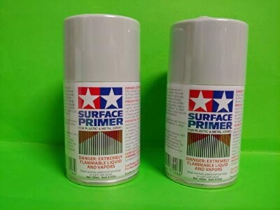 2 PACK Tamiya 87026 Light Gray Surface Primer Spray Paint 3oz  Plastic & Metal