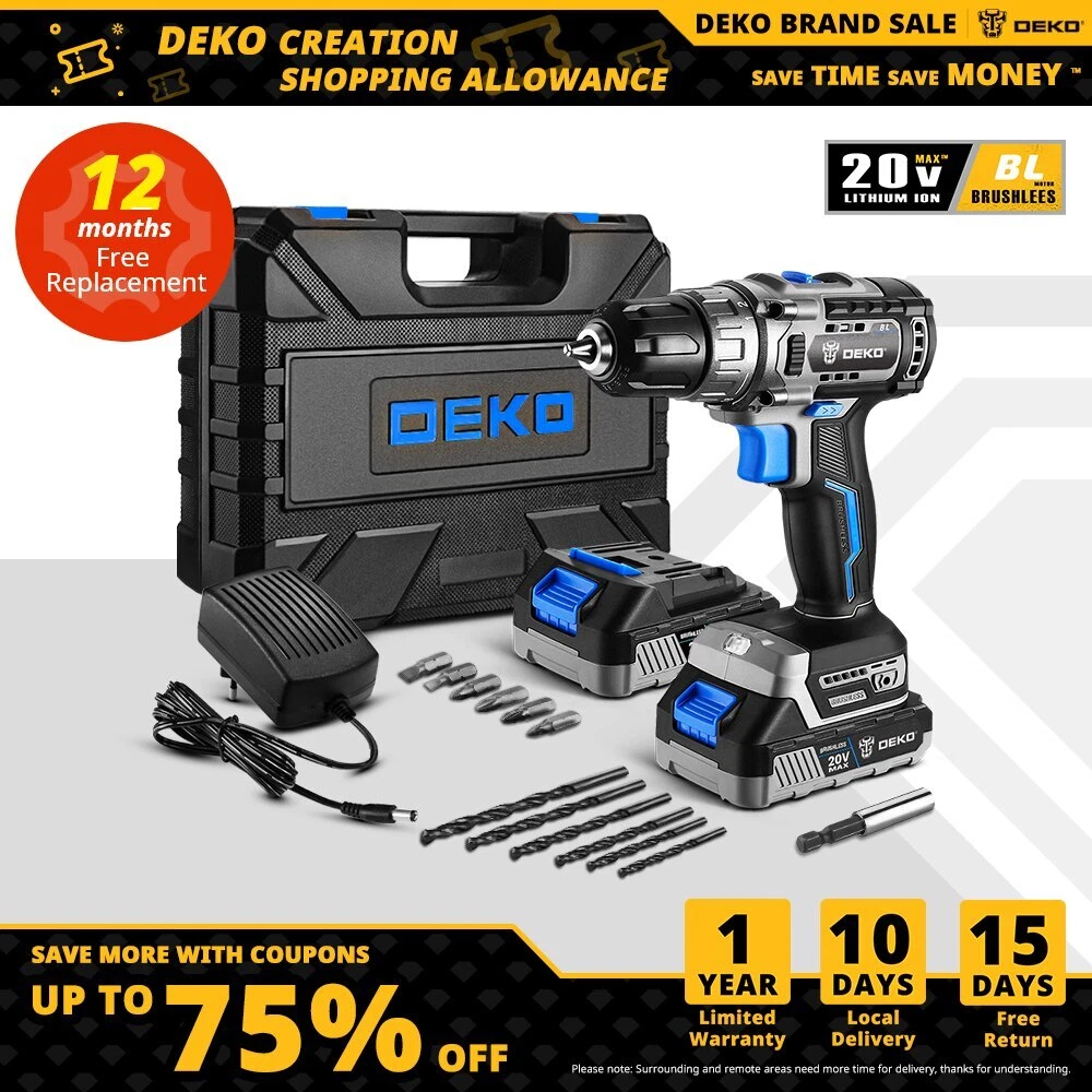 World Premiere DEKO 20V BRUSHLESS WRENCH 350N.m IMPACT WRENCH
