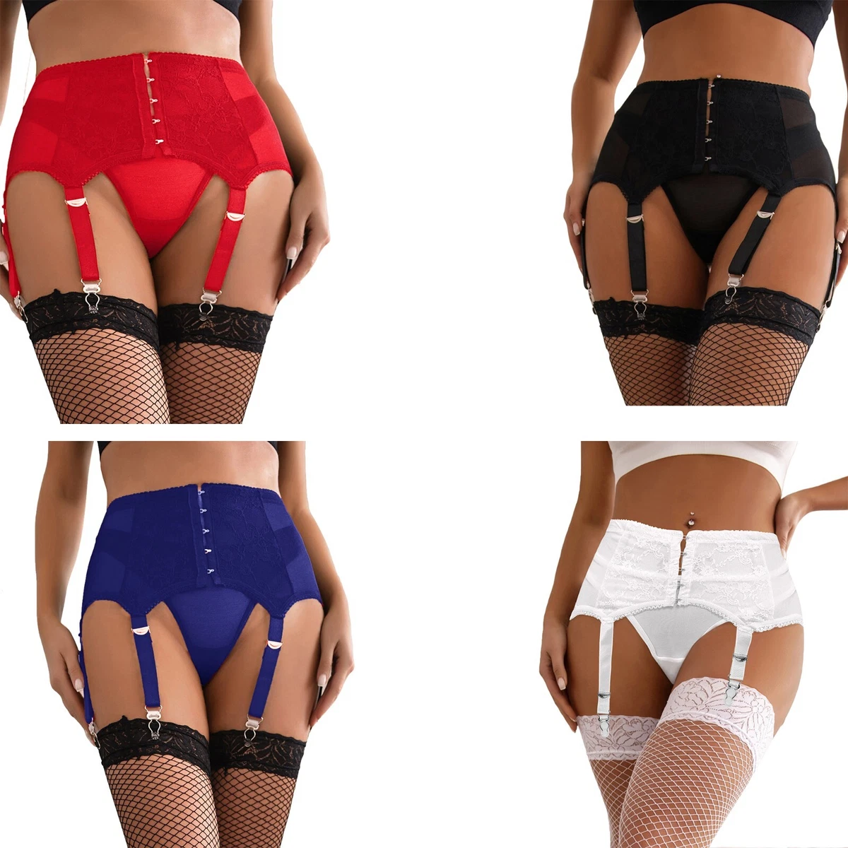 Suspender Belt Strap Garter Plus Size 8-22 Sexy Lingerie Black Red