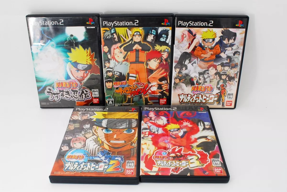 PS2 Lot 5 Narutimate Accel Hero 1 2 3 Naruto Uzumaki Ninden video games  Ninja