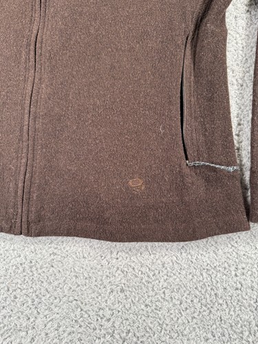 Mountain Hardwear Jacket Women's XL Brown Full-Zip Wool Blend Long Sleeve Mock - Picture 4 of 15