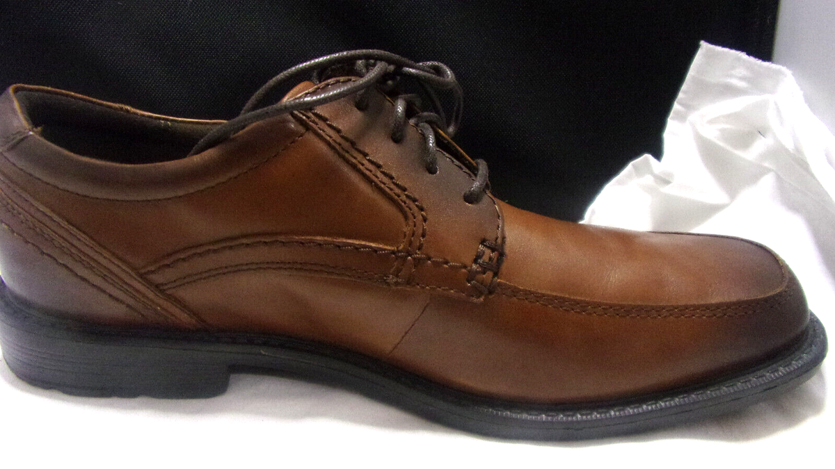 Mens Rockport Brown Leather Sz 10 Tie Trutech Full Arch Support Vibram Oxford Rockport Men main image 2