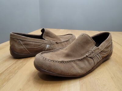 Clarks Men\'s Tan Suede Slip-On Loafers Amazon.com | Clarks Mens Torford Easy Dark Sand Suede 9 D  main image 2
