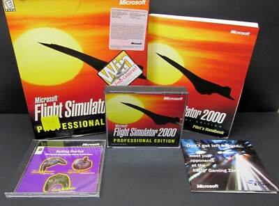 Microsoft Flight Simulator 2000 Professional Edition, Never Used, PC, 1999