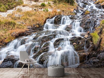 3D Waterfall River E1124 Wallpaper Mural Paper Wall Print Indoor Murals CA Honey