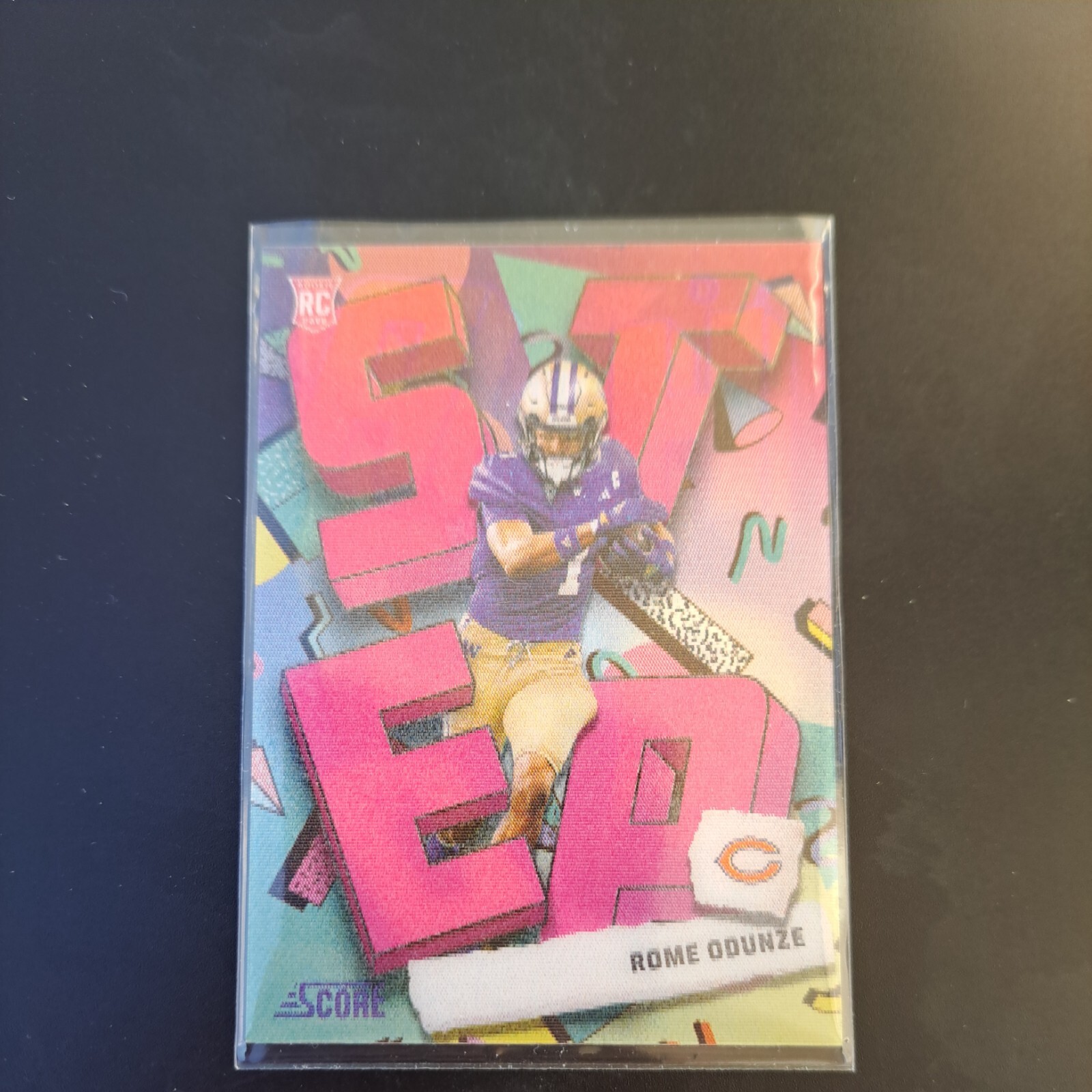 2024 Panini Score Rome Odunze SA-RDE Step Ahead Case Hit SSP Rookie RC Bears