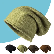 Unisex Women Men Cashmere Winter Fashions Warm Soft Knitted Beanies Wool Cap Hat
