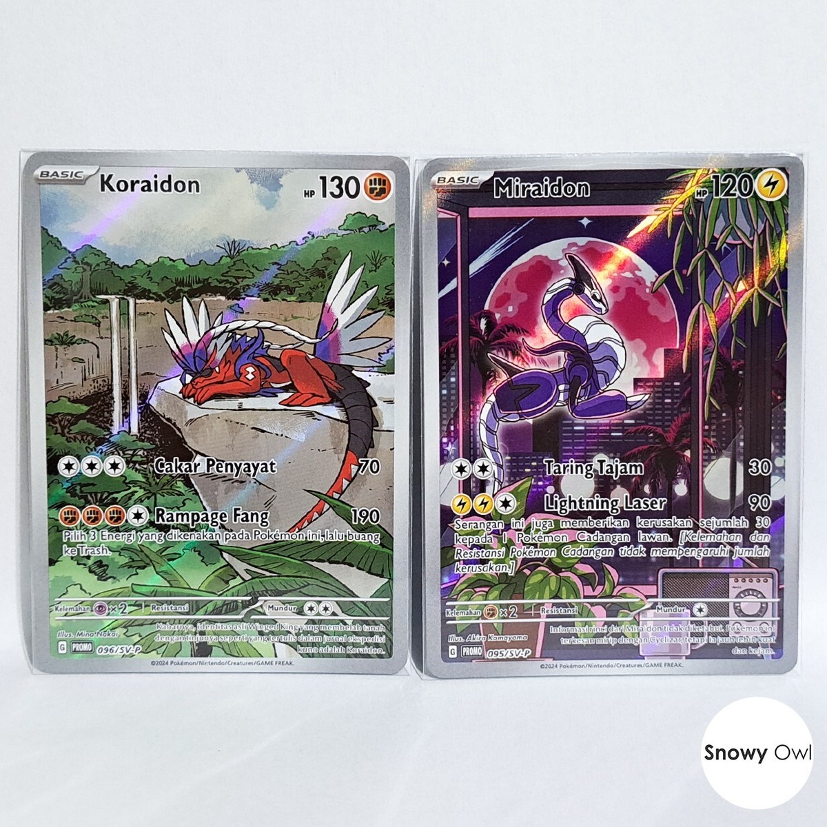 Miraidon 095/SV-P Koraidon 096/SV-P AR Shiny Treasure EX