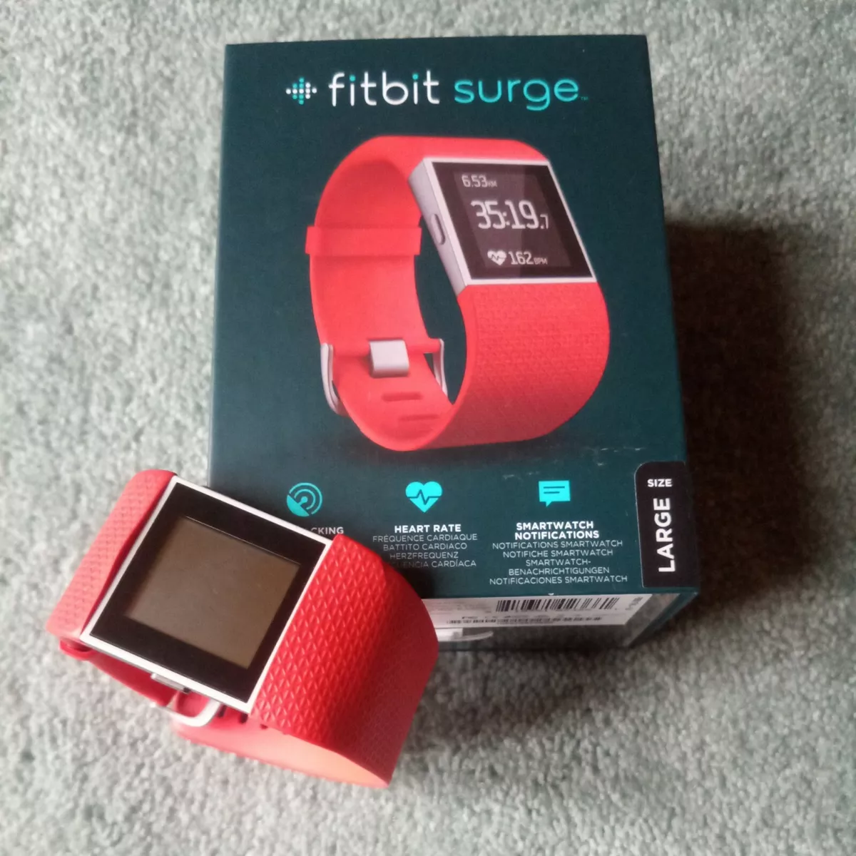 Fitbit Surge Large with box Spares Or Repairs eBay