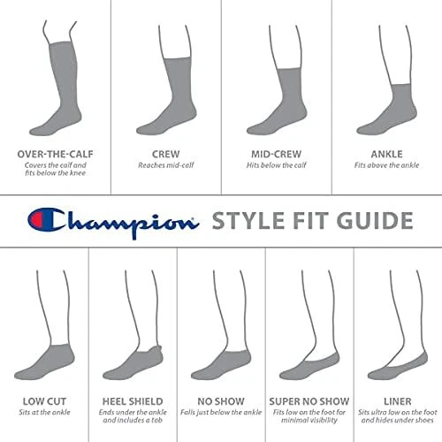 Champion Mujer 6-Pk. Calcetines Invisibles Forro Logo Negro/Blanco - ¡¡ENVÍO GRATUITO!!! Foto 4 de 4