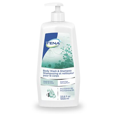 Tena Body Wash & Shampoo 1 Count, 33.8 oz