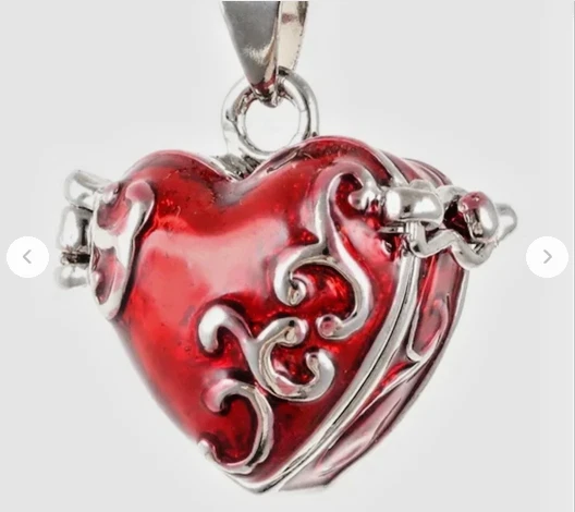 UNDERCOVER CUORE CENERE o FIALA SCORTA SEGRETA nascosta ciondolo DIAMANTE taglio argento 925 catena 26"