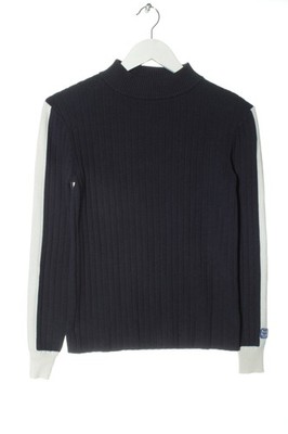 G-STAR RAW Rollkragenpullover Damen Pullover Gr. DE 36 blau-wollweiß Casual-Look
