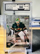 2024-25 Upper Deck Jesper Wallstedt Star Rookie GMG Graded 10 Gem Mint 💎 RC