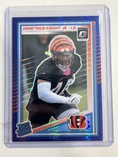 2025 Panini Donruss Optic - Rated Rookie Demetrius Knight Jr. #296 Blue Hyper