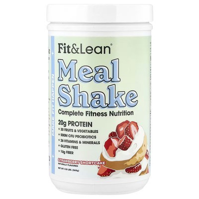 2 X Fit & Lean, Meal Shake, Complete Fitness Nutrition, Strawberry S-Worldwide