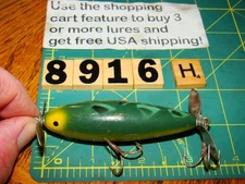 V8916 H WOODEN FROG COLOR TOPWATER TORPEDO TYPE  FISHING LURE