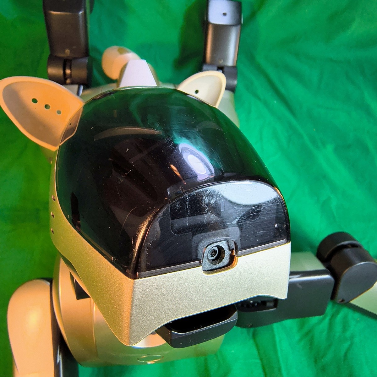 Junk Gold Aibo ERS-210 Sony w/Box w/Memory w/Pink Ball No