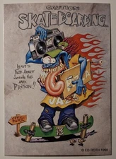 1998 Rat Fink trading card "Skateboarding" by Ed "Big Daddy" Roth