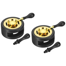 Wax Seal Kit, 2 Set Wax Seal Warmer Melting Spoon Wax Seal Stamp Handle, Black