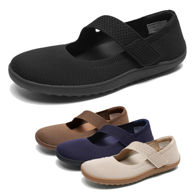 Women s Barefoot Knit Mary Jane Flats Wide Sole Lightweight Comfortable Shoes