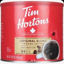 Tim Hortons Original Ground Coffee, Medium Roast, Fine Grind, 30 oz 2-qty