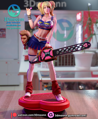 Lollipop Chainsaw, 12K Resin Model Kit Painted 3d Printed DIY