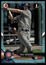 2018 Bowman Draft #BD-125 Cole Roederer Sky Blue #/499
