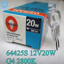 OSRAM 64425S 12V20W G4 2-Pin Halogen Bulb 2800K Vertical Wire 300 Lumens