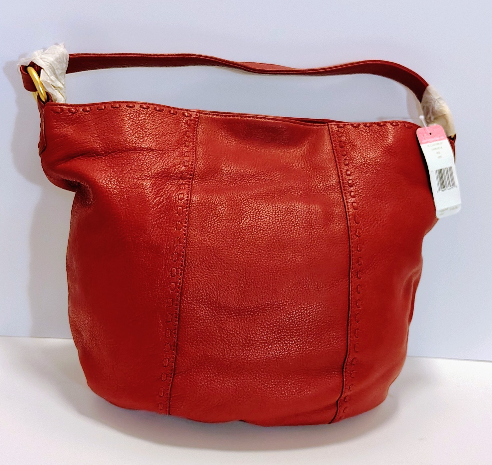 NWT Sigrid Olsen Canterbury Red Leather Hobo Shoulder Bag Oversized MSRP $168