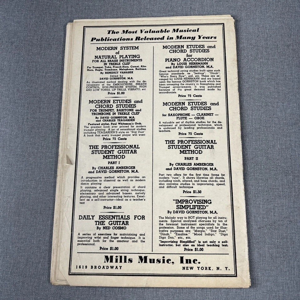 Star Dust by Carmichael & Parish Mills Music Songs Sheet Music Vintage - Image 2 of 4