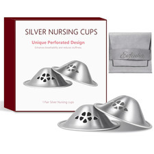 Silver Nursing Cups,Original Perforated Breathable Design,Silver Nursing Cups,Si