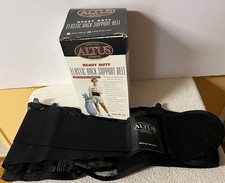 NEW Genuine Altus Athletic Elastic Black BACK SUPPORT BELT, Weightlifting