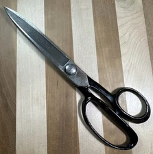 Vintage 1940's WISS  Inlaid Shears Scissors No. 30 HEAVY DUTY Steel Forged 10”