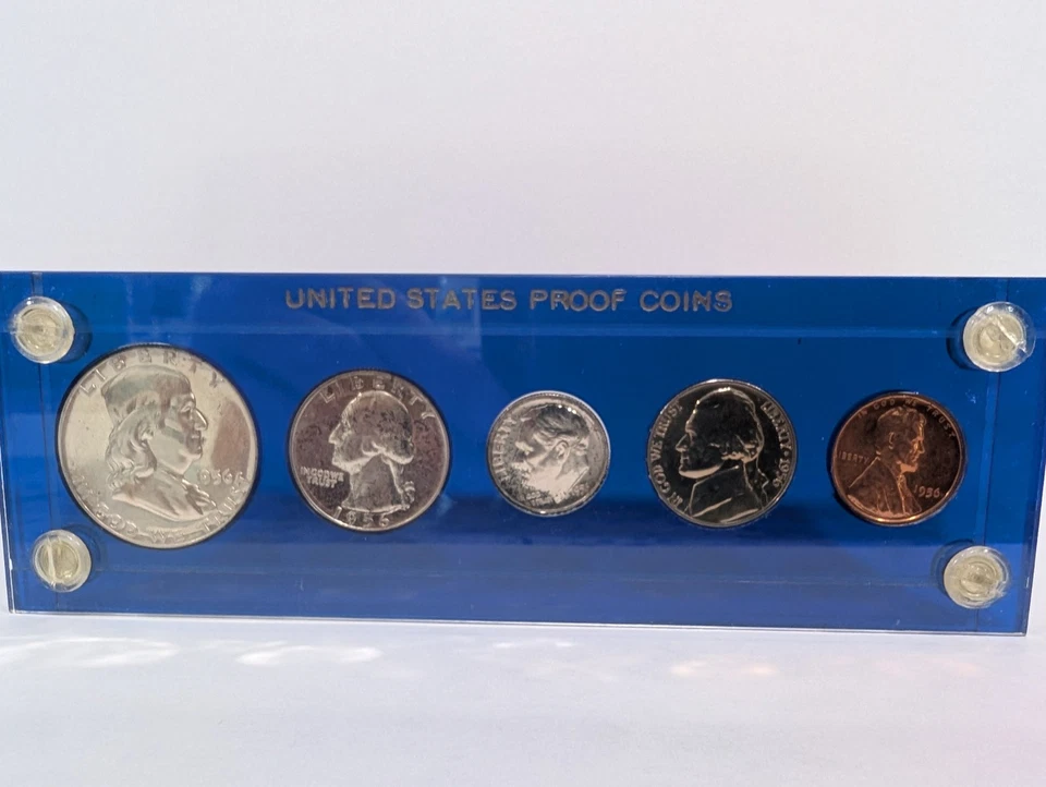 1956 US Proof Coin Set - Blue Plastic Holder - BU Nice Coins! - Image 2 of 4