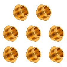 Inline Skate Bearing Bushing Spacers, 8mm  8 Pcs  Aluminum  Gold