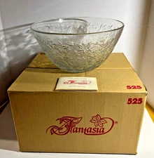 New Princess House FANTASIA Crystal Large Serving Salad Bowl #525 Punch Bowl