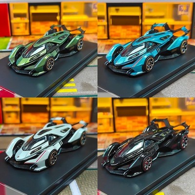 LMF 1/64 Scale Lamborghini V12 Vision GT Red Diecast Car Model