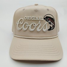 Original Coors Beer Trout Embroidered Baseball Cap Rope Hat Snapback Cteam