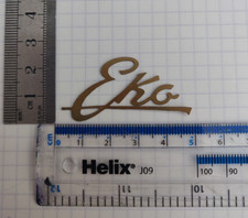 Eko guitar (or bass?) head stock logo in brass - New Old Stock