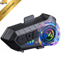 ELIKIDSTO Motorcycle Helmet Bluetooth Headset Speakers with HiFi Black