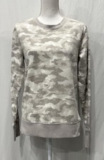 TEK GEAR Women s Ultrasoft Fleece Crewneck Sweatshirt Gray Camo Size Small