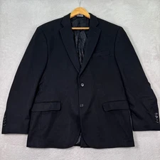 JOS A BANK Black Wool/Cashmere Blend Blazer Mens 42R Coat Jacket Casual Preppy
