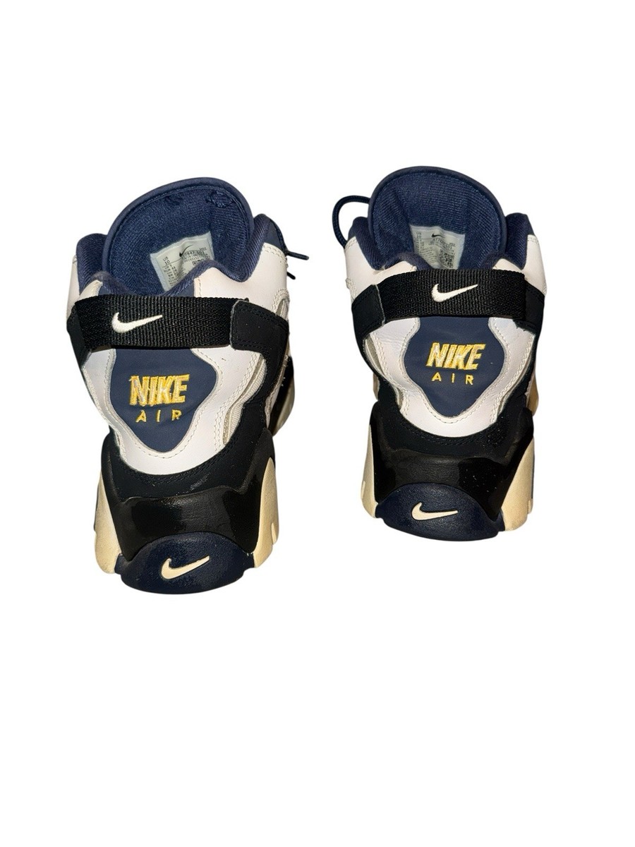 Nike Air Barrage Mid White Midnight Navy Black Yellow AT7847-101