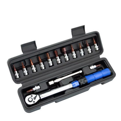 Fahrrad Schnellspanner Drehmomentschlüssel Set 1/4'' 2-24Nm Dual Direction Inbusschlüssel Werkzeug