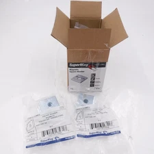 50 Pack SuperMag 3/8"Electro Galvanized Square Washers W/ Magnets