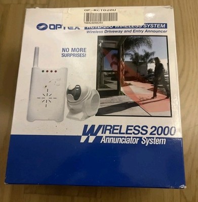 Optex RCTD20U 2000ft Wireless Driveway Alert System Kit White Open Box