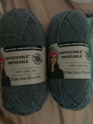 Loops and Threads Impeccable yarn Gray 2 skeins of the same dye lot