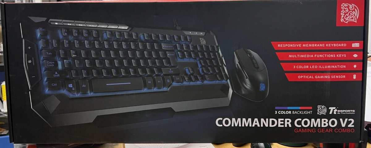 Tt eSPORTS Thermaltake Commander Combo V2, Gaming Keyboard and